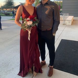 Bridesmaids dress wine size 4